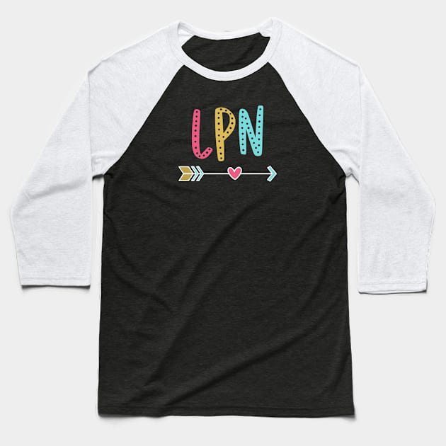 Lpn - Fun & Casual Boho Design Baseball T-Shirt by best-vibes-only